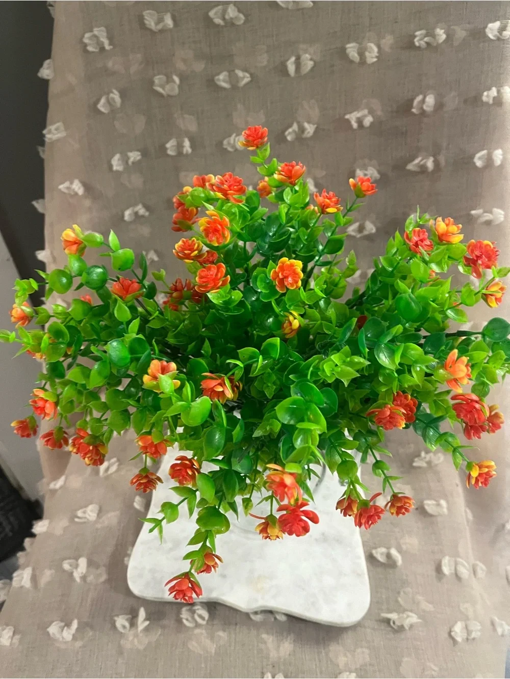 Fall Orange Flower Artificial Outdoor Plant - Home Accents
